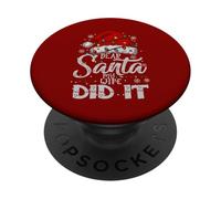 Dear Santa My Wife Did It Christmas Matching Family Xmas PopSockets Adhesive PopGrip