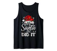 Dear Santa My Wife Did It Christmas Matching Family Xmas Tank Top