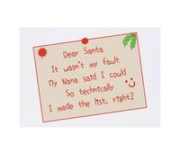 'Dear Santa, Nana Said I Could' Temporary Tattoo - Water Resistant, Skin-Safe, Non-Toxic Transfer (TO00079955)