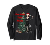Dear Santa Naughty Christmas Party Vibes Design Long Sleeve T-Shirt