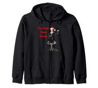 Dear Santa Naughty Christmas Party Vibes Design Zip Hoodie
