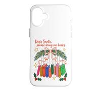 Dear Santa Please Bring Me Books Christmas Reading Case for iPhone 16 Plus