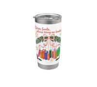 Dear Santa Please Bring Me Books Christmas Reading Stainless Steel Insulated Tumbler