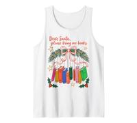 Dear Santa Please Bring Me Books Christmas Reading Tank Top