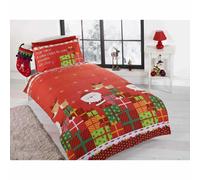 DEAR SANTA SINGLE DUVET COVER SET CHRISTMAS KIDS BEDDING SANTA AND RUDOLPH