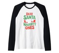 Dear Santa They are The Naughty Ones Funny Family Christmas Raglan Baseball Tee