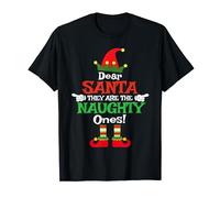 Dear Santa They're The Naughty Ones Pjs Tee Christmas Pajama T-Shirt