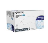 Shield Powder-Free Clear Vinyl Medium Gloves (100 Pack)