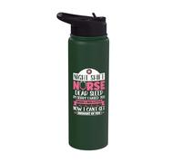Dear Sleep I'm Sorry - Night Shift Nurse Stainless Steel Insulated Water Bottle