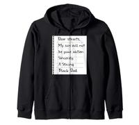 Dear Streets My Son Will Not Be Your Victim Black Dad Zip Hoodie
