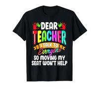 Dear Teacher I Talk to Everyone Kids Pre-k Back to School Value Graphic T-Shirt, Men, Black, L