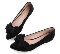 Dear Time Women's Ballet Flats Dress Ballet Shoes Slip on for Office Work Comfortable Shoes, 190-black, 4 UK
