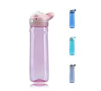 DEARART 26oz,Water Bottle With TRITAN,BPA Free,Leak proof and Lock-key,One hand operation,Suitable for outdoor sports (Pink, 750ml)