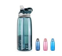 DEARART 32oz Dark Cyan Sport Water Bottle With Straw BPA FREE And Hidden Cup Mouth, Water Bottles Has Handle Suit Sports Basketball Gym Walking Traveling Office etc.