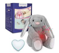 DEARBABY Baby Soother Cry Activated Sensor Toys,Heartbeat Bunny for Babies,Plush Stuffed Animal for Newborn Infants,Baby Toy Vibrating with Mom’s Heartbeat, for Girls and Boys