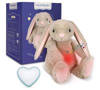 Dearbaby Baby Soother Cry Activated Sensor Toys,Heartbeat Bunny for Babies,Plush Stuffed Animal for Newborn Infants,Baby Toy Vibrating with Mom’s Heartbeat,Baby Shower Gifts for Girls and Boys