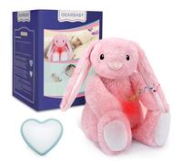 DEARBABY Baby Soother Cry Activated Sensor Toys,Heartbeat Bunny for Babies,Plush Stuffed Animal for Newborn Infants,Baby Toy Vibrating with Mom’s Heartbeat, for Girls and Boys