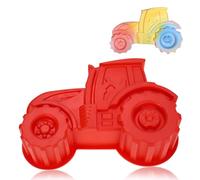 DEARBAG 1 Pcs 3D Tractor Cake Mold, Silicone Material, Car Shape, Tractor Baking Mold, Children's Cake Making, DIY Pastry, Suitable for Children's Birthday Party, Party, Making, Bread, Chocolate