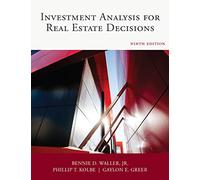 Dearborn Investment Analysis for Real Estate Decisions, Comprehensive Guide on Real Estate Investing, 9th Edition (Paperback)