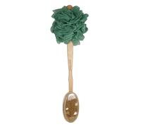 dearcloud 2-in-1 Total Renewal Spa Loofah Brush - Exfoliating Body Exfoliator Scrubber with Long Handle for Shower - Long Handle Shower Scrubber for Body (Sage)
