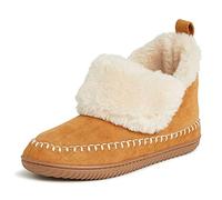 Dearfoams Alpine Women's Moritz Indoor/Outdoor Bootie Ankle Boot, Whiskey, 5/6 UK