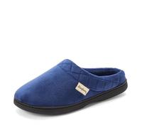 Dearfoams Darcy Women's Microfibre Velour Clog with Quilted Cuff Slippers, peacoat, 38/39 EU