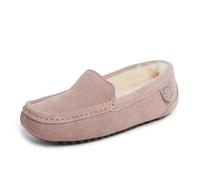 Dearfoams Fireside Women's Mel Faux Shearling Moccasin Slipper, Dusty Pink, 8 UK