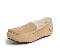 Dearfoams Fireside Women's Mel Faux Shearling Moccasin Slipper, Sand, 7 UK