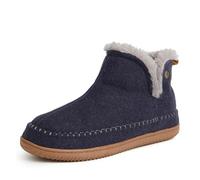 Dearfoams Men's Alpine Brixen Indoor/Outdoor Memory Foam Comfort Boot, Navy Heather, 8 UK