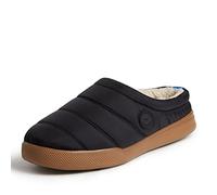 Dearfoams Men's Andre Indoor Outdoor Memory Foam Sport Lounge Clog Slipper, Black, Large UK