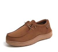 Dearfoams Men's Bennett Indoor/Outdoor Comfort Chukka Boot, Chestnut, 11-12