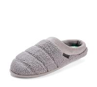 Dearfoams mens Breathable Memory Foam Asher Clog House Shoe, Medium Grey, 11-12