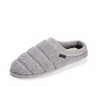 Dearfoams mens Breathable Memory Foam Asher Clog House Shoe, Medium Grey, 9-10