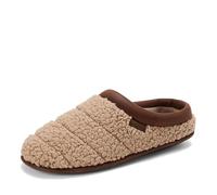 Dearfoams Men's Breathable Memory Foam Asher Clog House Shoe Slipper, Tan, 11-12