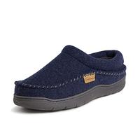 Dearfoams Men's Thompson Memory Foam Clog Slipper, Navy (Wool), 10/11 UK