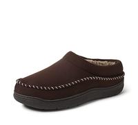 Dearfoams Men's Thompson Memory Foam Clog Slipper, Coffee, XL