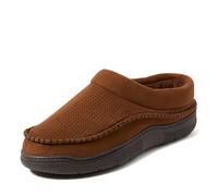 Dearfoams Men's Thompson Memory Foam Indoor/Outdoor Clog Slipper, Chestnut Perforated, 7-8