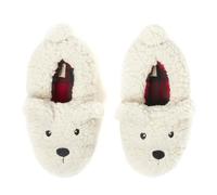 Dearfoams Unisex-Adult Matching Family Holiday Christmas Reindeer & Turkey Scuff Slipper, Adult Bear, 7-8 Women/5-6 Men