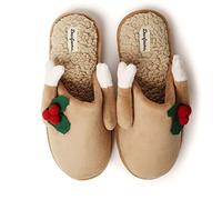 Dearfoams Unisex Funny Ugly Christmas Sweater Reindeer Holiday Scuff Slipper, Men's Turkey, Large UK