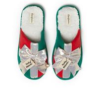 Dearfoams Unisex Ugly Sweater Christmas Slippers, Present, 7-8 Women/5-6 Men