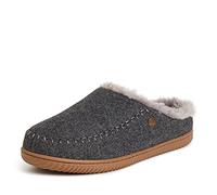 Dearfoams Women's Alpine Bern Clog Slipper, Dark Heather Grey, Medium UK