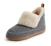 Dearfoams Women's Alpine Moritz Bootie Slipper, Grey, L
