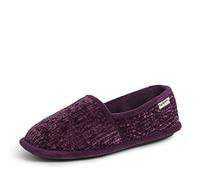 Dearfoams Women's Chenille A-line Slipper, Aubergine, X-Large UK