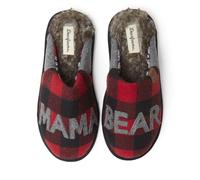 Dearfoams Women's Dearfoams Women's Mama Bear Slipper, Furry Plaid, Small UK