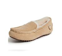 Dearfoams Womens Fireside Mel Water Resistant Genuine Shearling Moccasin Size: 10 Sand