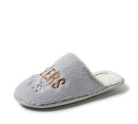 Dearfoams Women's Fluffy Holiday Celebration Gifting Slipper, Cheers, Medium UK