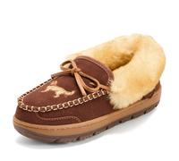 Dearfoams womens Genuine Australian Shearling Moccasin Slipper - Gladstone Indoor Outdoor House Shoe