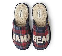 Dearfoams Women's Mama Bear Slipper, Navy Plaid, Small UK
