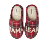 Dearfoams Women's Gifts for Mom Cute Cozy Mothers Day Mama Bear Slipper, Tartan Plaid, Large UK