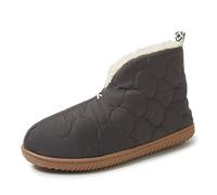Dearfoams Women's Indoor/Outdoor Warm Up Bootie Slipper, Pavement, X-Large UK